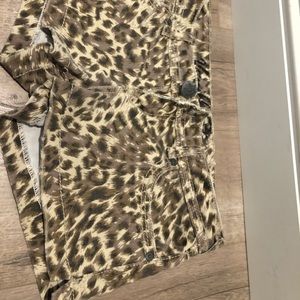 Leopard print animal cheetah shorts vintage brown